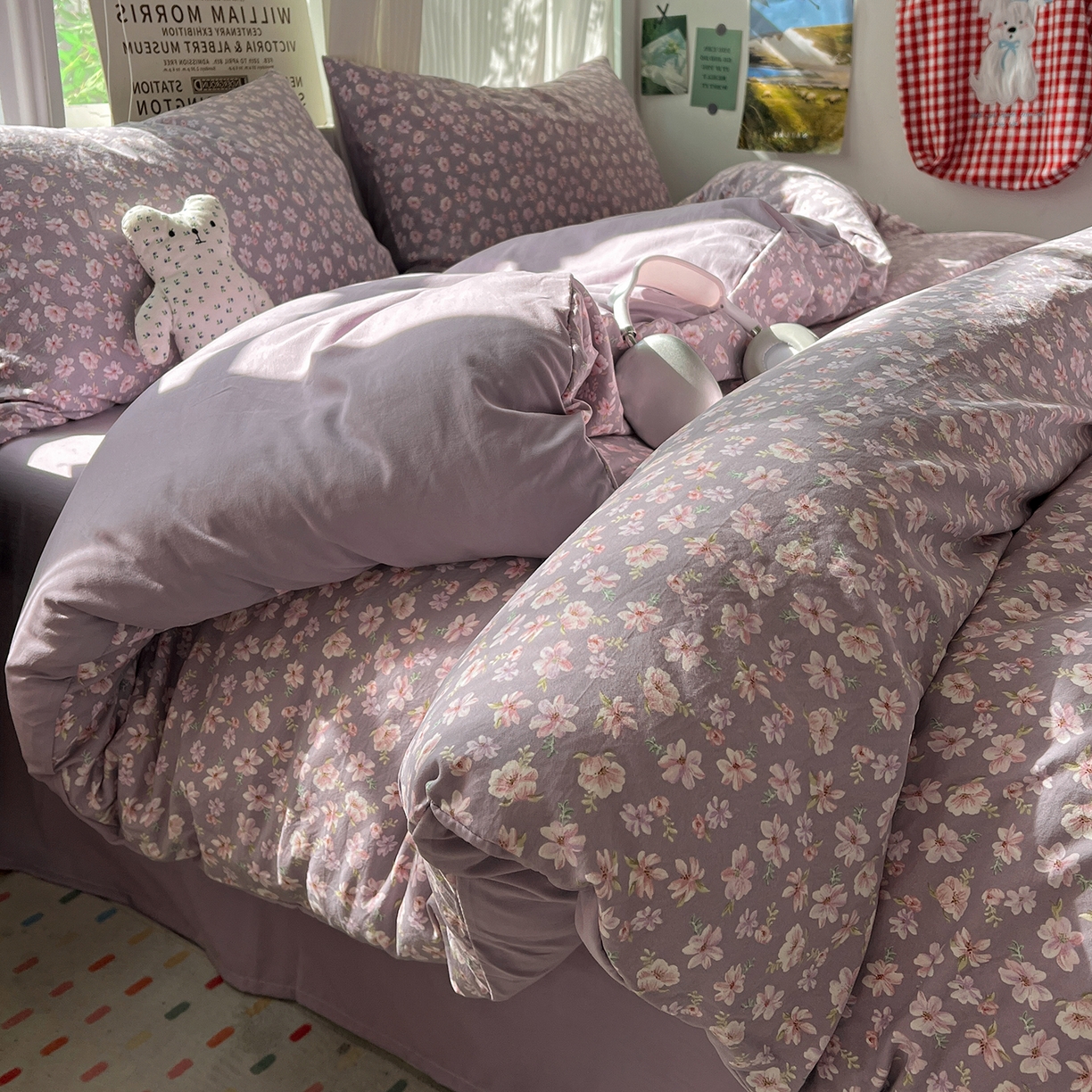 91家纺网 家纺一手货源 找家纺 （总）水墨江南 2026新款加厚仿棉古法水洗棉小布袋款印花四件套