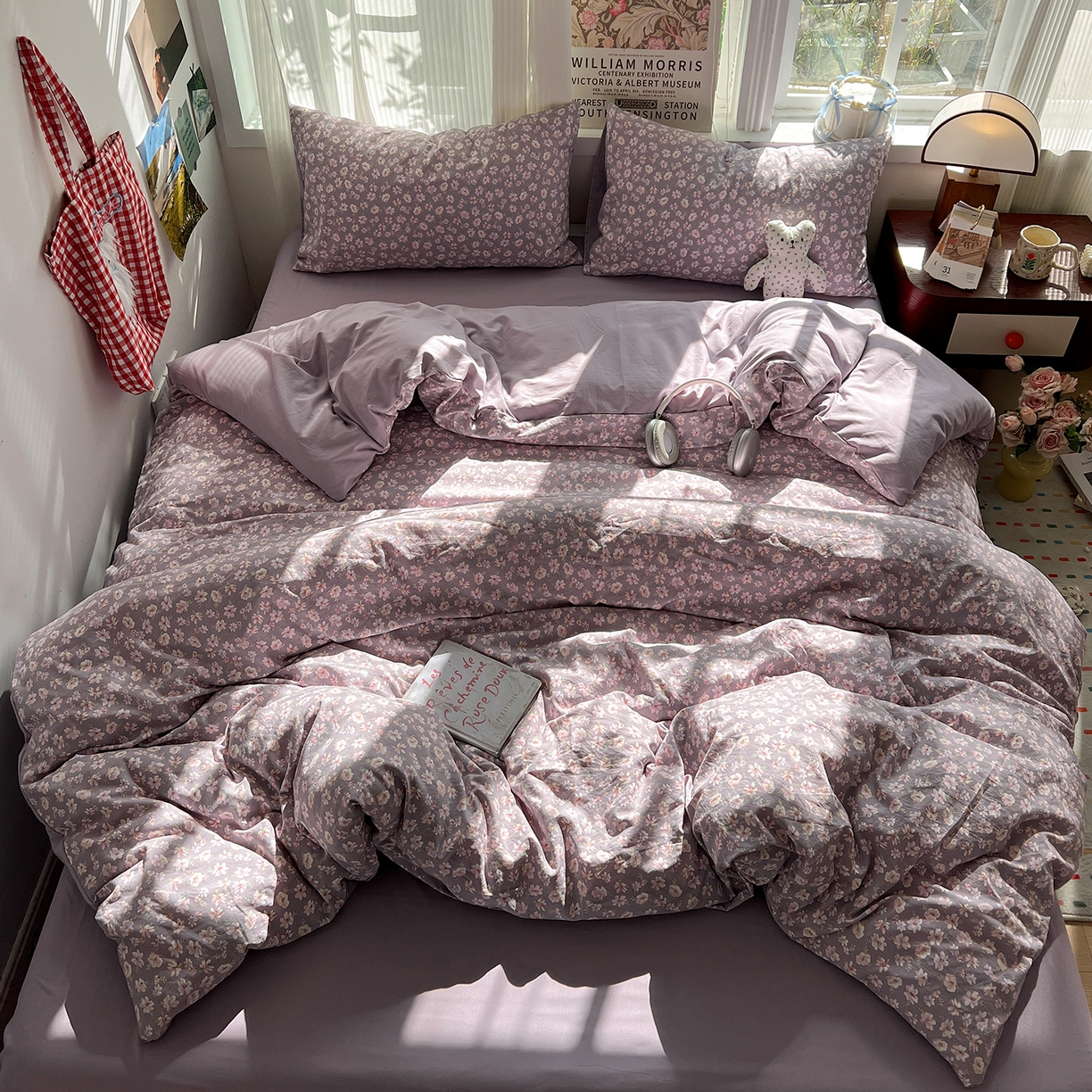 91家纺网 家纺一手货源 找家纺 （总）水墨江南 2026新款加厚仿棉古法水洗棉小布袋款印花四件套