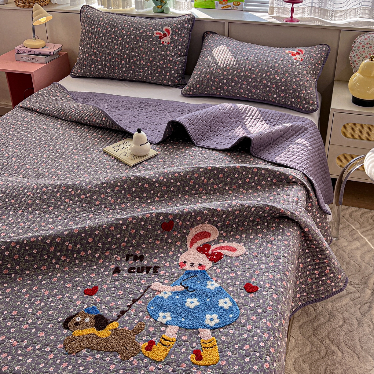 91家纺网 家纺一手货源 找家纺 （总）水墨江南 2026直播热款加厚仿棉古法水洗棉夹棉床盖系列