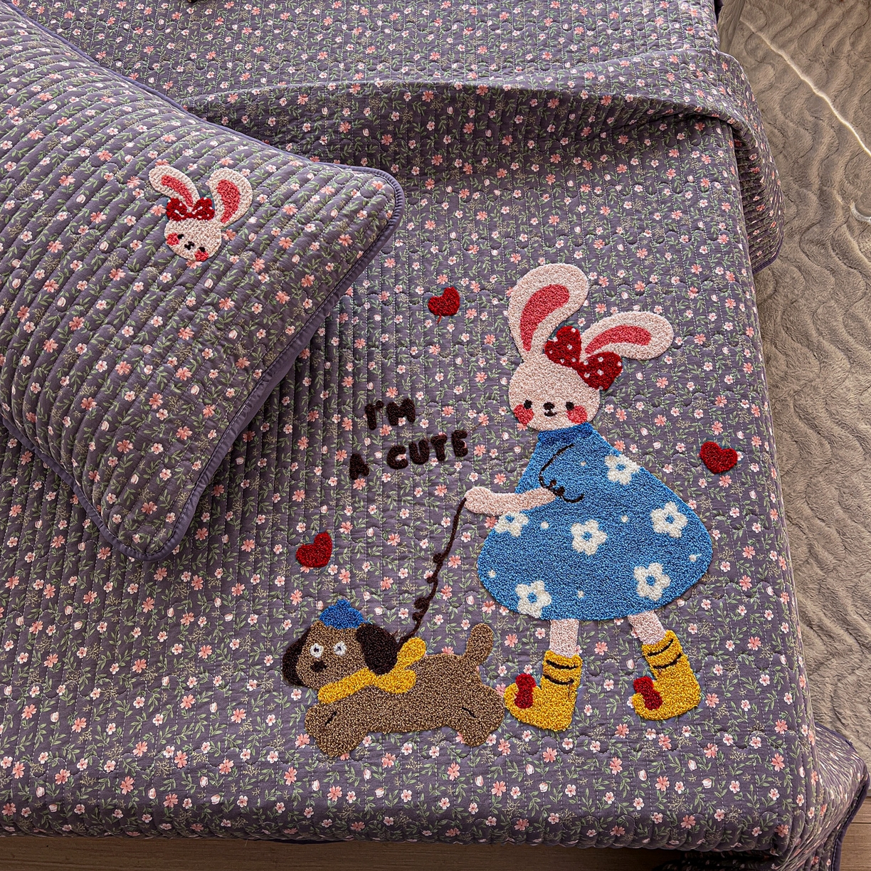 91家纺网 家纺一手货源 找家纺 （总）水墨江南 2026直播热款加厚仿棉古法水洗棉夹棉床盖系列