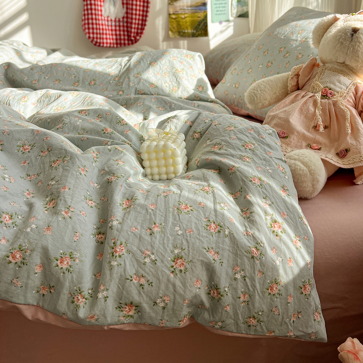 91家纺网 家纺一手货源 找家纺 （总）水墨江南 2026新款加厚仿棉古法水洗棉小布袋款印花四件套