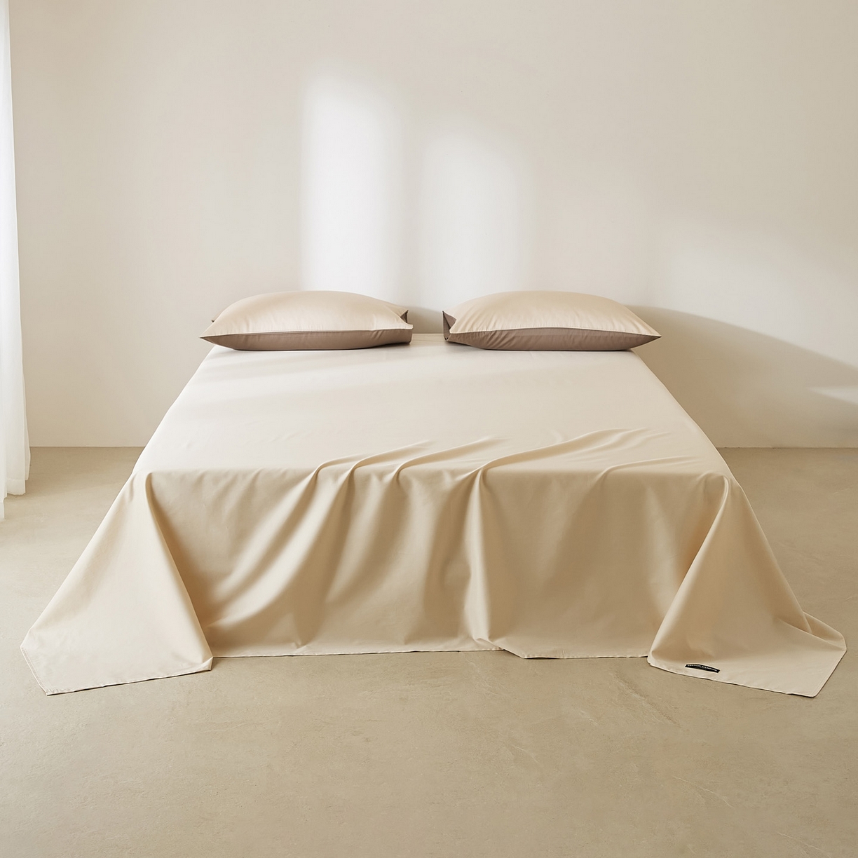 91家纺网 家纺一手货源 找家纺 EH家居 2026新款长绒棉安缦之境单品系列单床单 安缦之境-浅香槟色