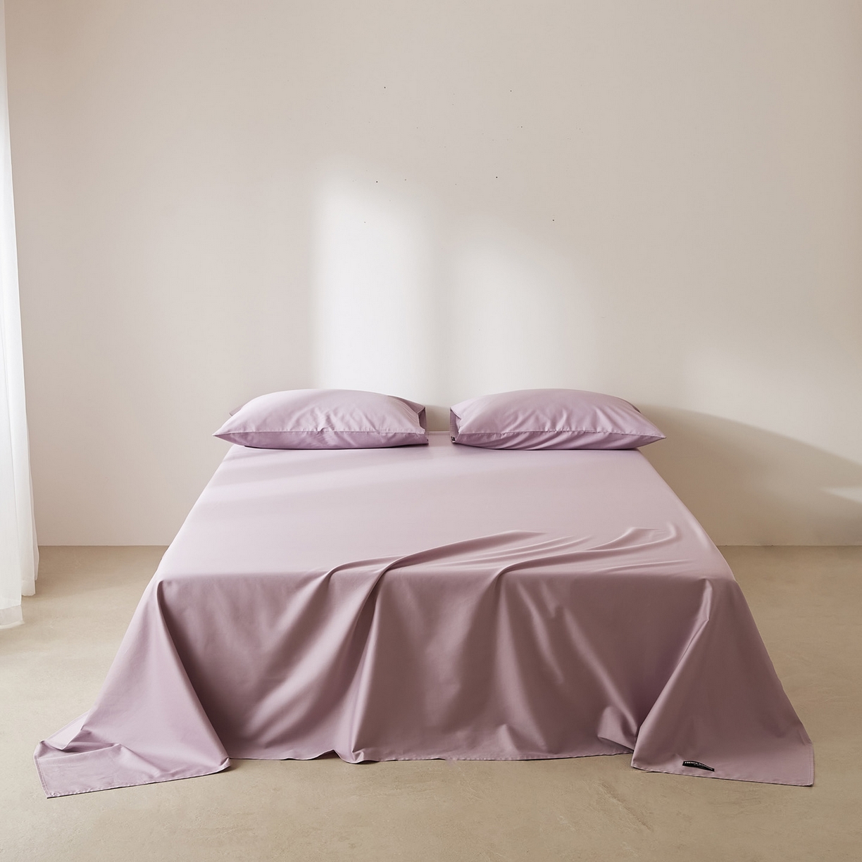 91家纺网 家纺一手货源 找家纺 EH家居 2026新款长绒棉安缦之境单品系列单床单 安缦之境-暮藤紫