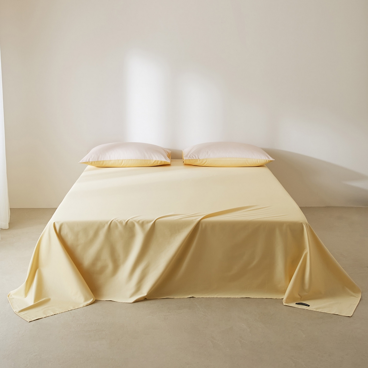 91家纺网 家纺一手货源 找家纺 EH家居 2026新款长绒棉安缦之境单品系列单床单 安缦之境-奶盖黄