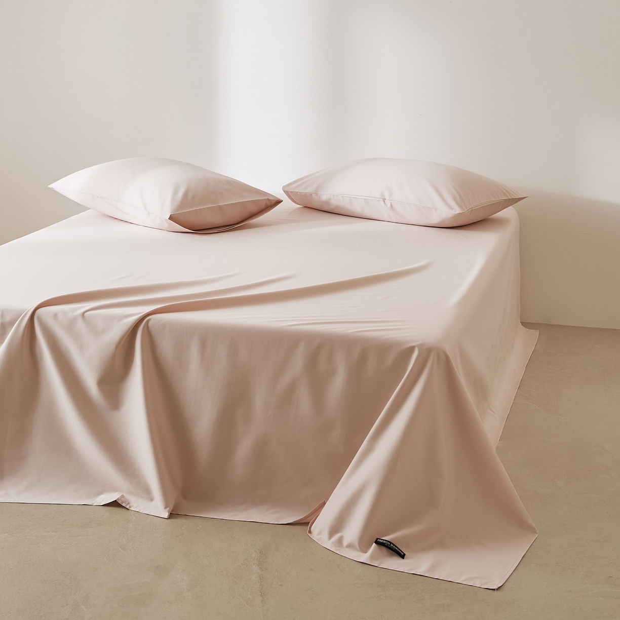 91家纺网 家纺一手货源 找家纺 EH家居 2026新款长绒棉安缦之境单品系列单床单 安缦之境-贝壳粉