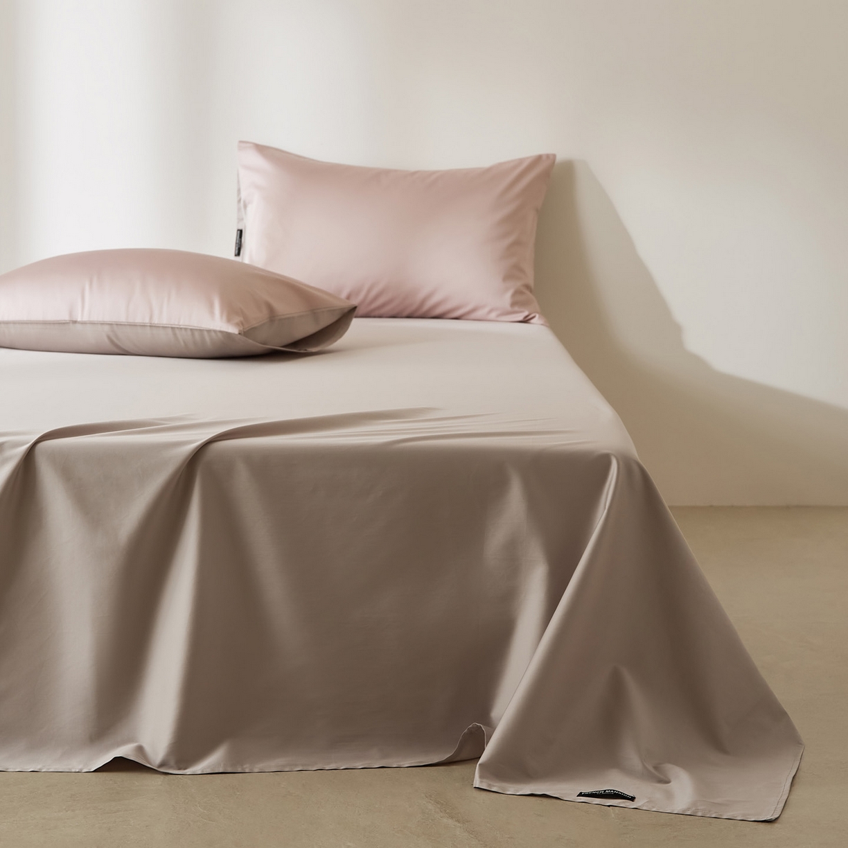 91家纺网 家纺一手货源 找家纺 EH家居 2026新款长绒棉安缦之境单品系列单床单 安缦之境-都市灰