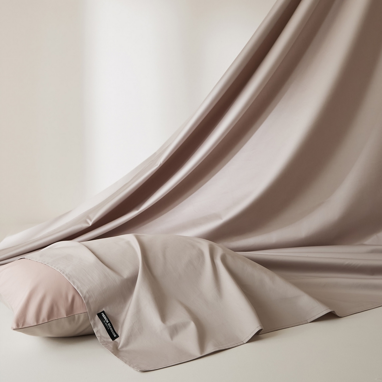 91家纺网 家纺一手货源 找家纺 EH家居 2026新款长绒棉安缦之境单品系列单床单 安缦之境-都市灰