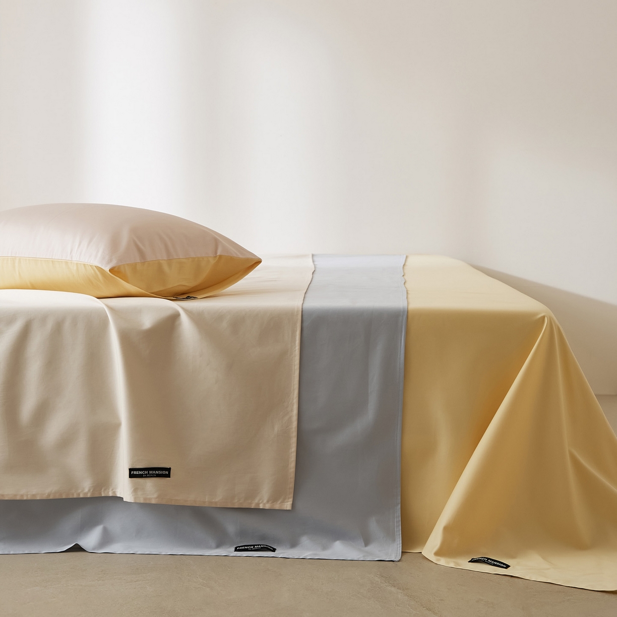 91家纺网 家纺一手货源 找家纺 EH家居 2026新款长绒棉安缦之境单品系列单床单 组合图仅供展示