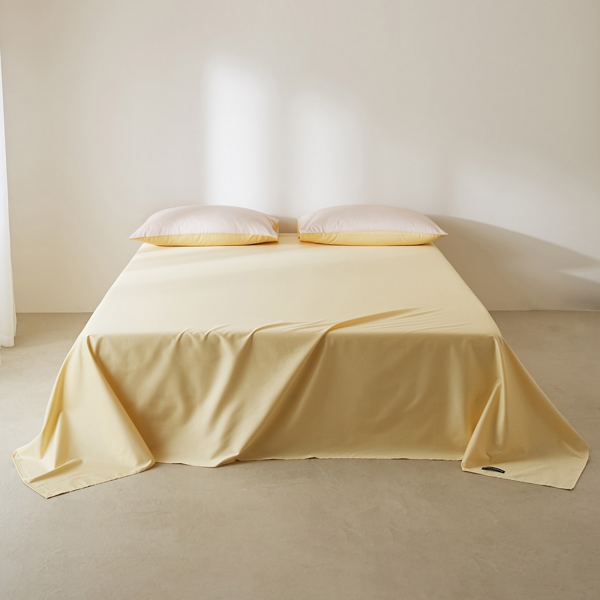 91家纺网 家纺一手货源 找家纺 EH家居 2026新款长绒棉安缦之境单品系列单床单 安缦之境-奶盖黄