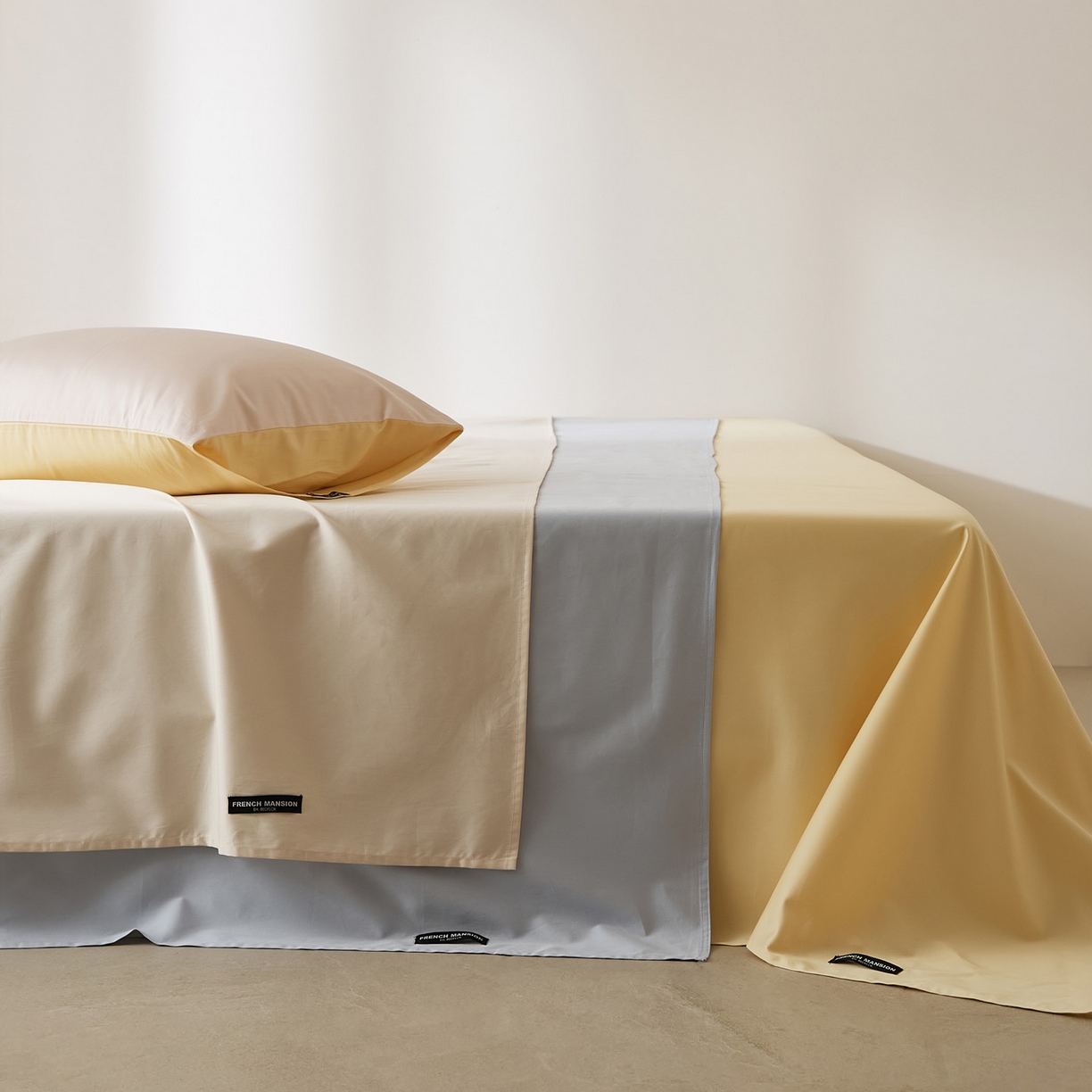 91家纺网 家纺一手货源 找家纺 EH家居 2026新款长绒棉安缦之境单品系列单床单 组合图仅供展示