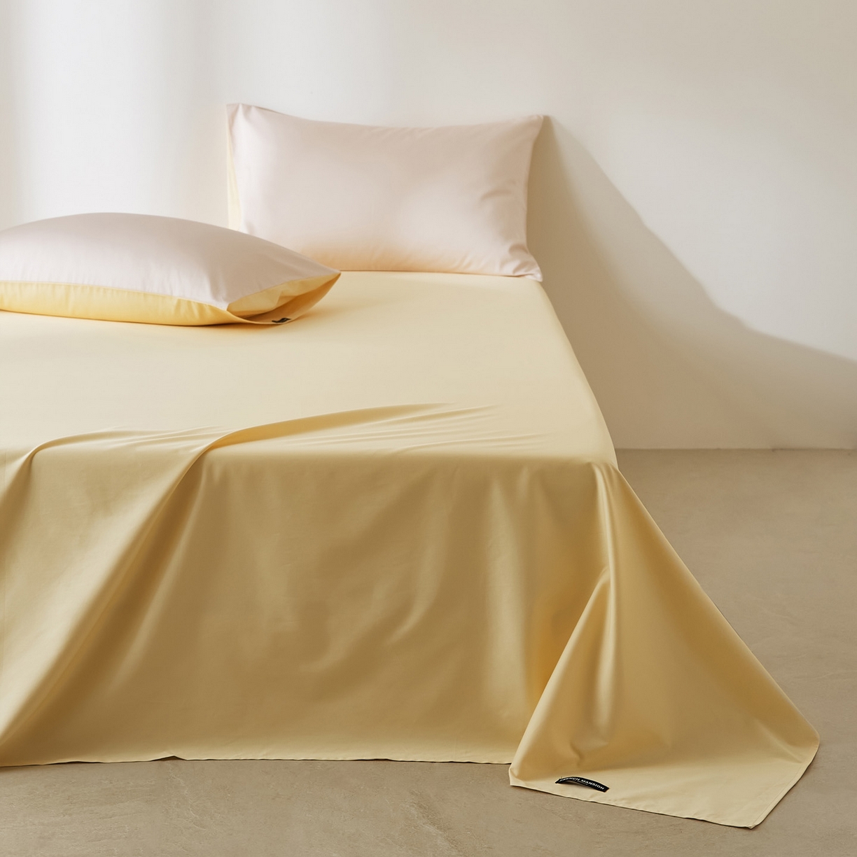 91家纺网 家纺一手货源 找家纺 EH家居 2026新款长绒棉安缦之境单品系列单床单 安缦之境-奶盖黄