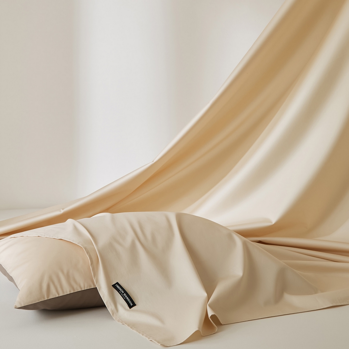 91家纺网 家纺一手货源 找家纺 EH家居 2026新款长绒棉安缦之境单品系列单床单 安缦之境-浅香槟色