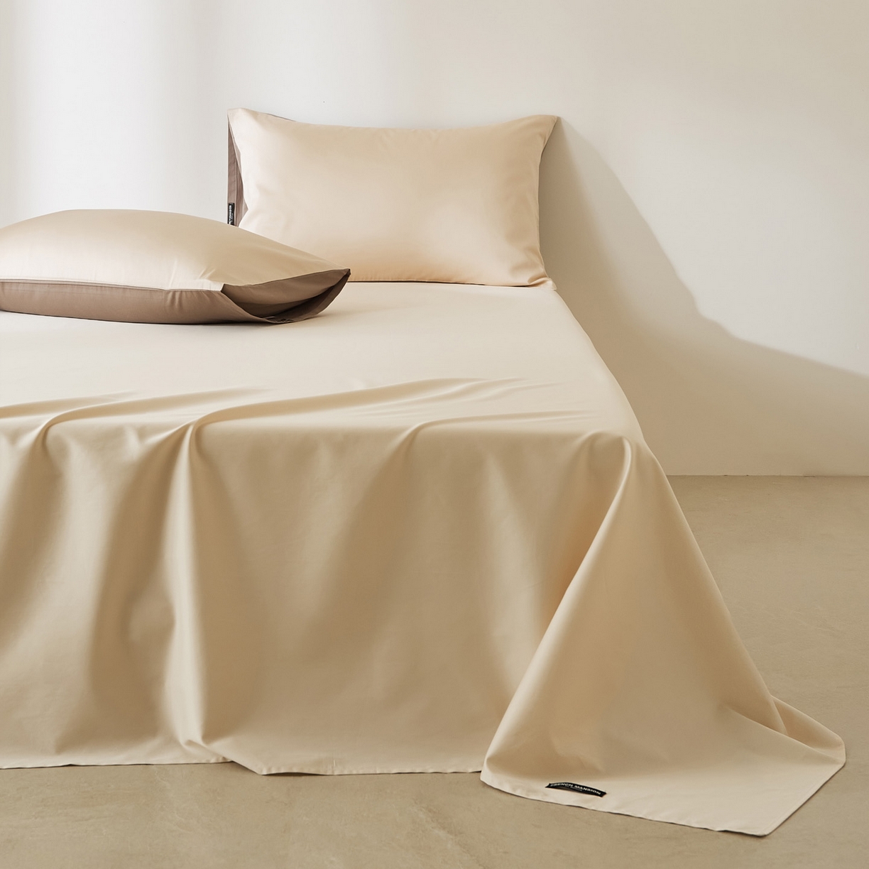 91家纺网 家纺一手货源 找家纺 EH家居 2026新款长绒棉安缦之境单品系列单床单 安缦之境-浅香槟色