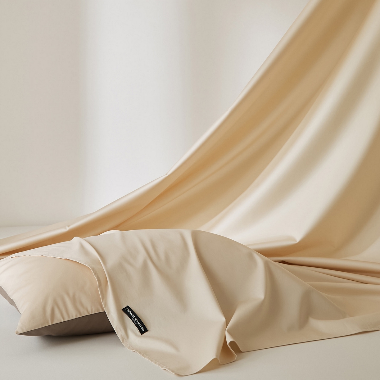 91家纺网 家纺一手货源 找家纺 EH家居 2026新款长绒棉安缦之境单品系列单床单 安缦之境-浅香槟色