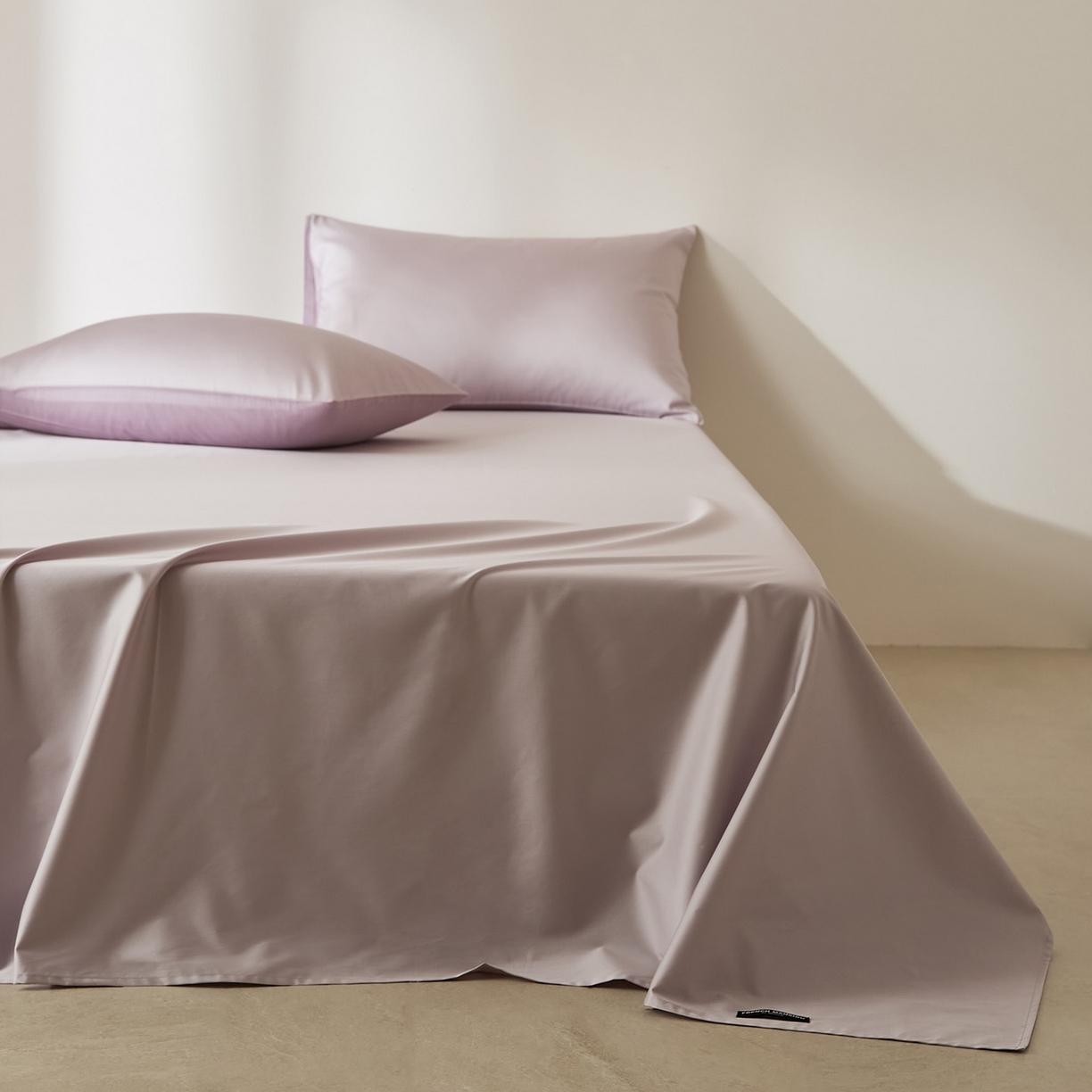 91家纺网 家纺一手货源 找家纺 EH家居 2026新款长绒棉安缦之境单品系列单床单 安缦之境-灰樱紫