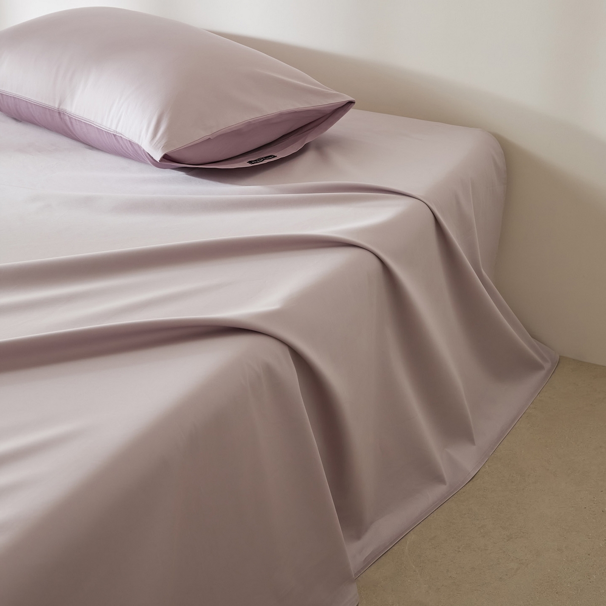 91家纺网 家纺一手货源 找家纺 EH家居 2026新款长绒棉安缦之境单品系列单床单 安缦之境-灰樱紫