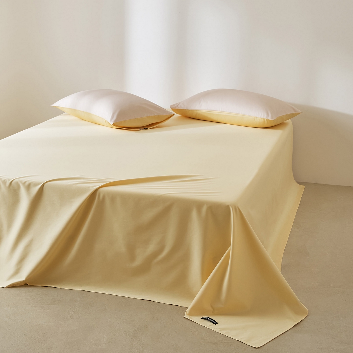 91家纺网 家纺一手货源 找家纺 EH家居 2026新款长绒棉安缦之境单品系列单床单 安缦之境-奶盖黄