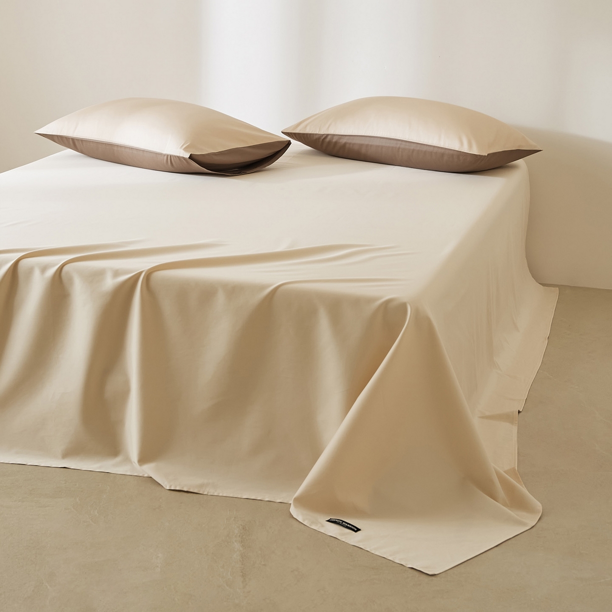 91家纺网 家纺一手货源 找家纺 EH家居 2026新款长绒棉安缦之境单品系列单床单 安缦之境-浅香槟色