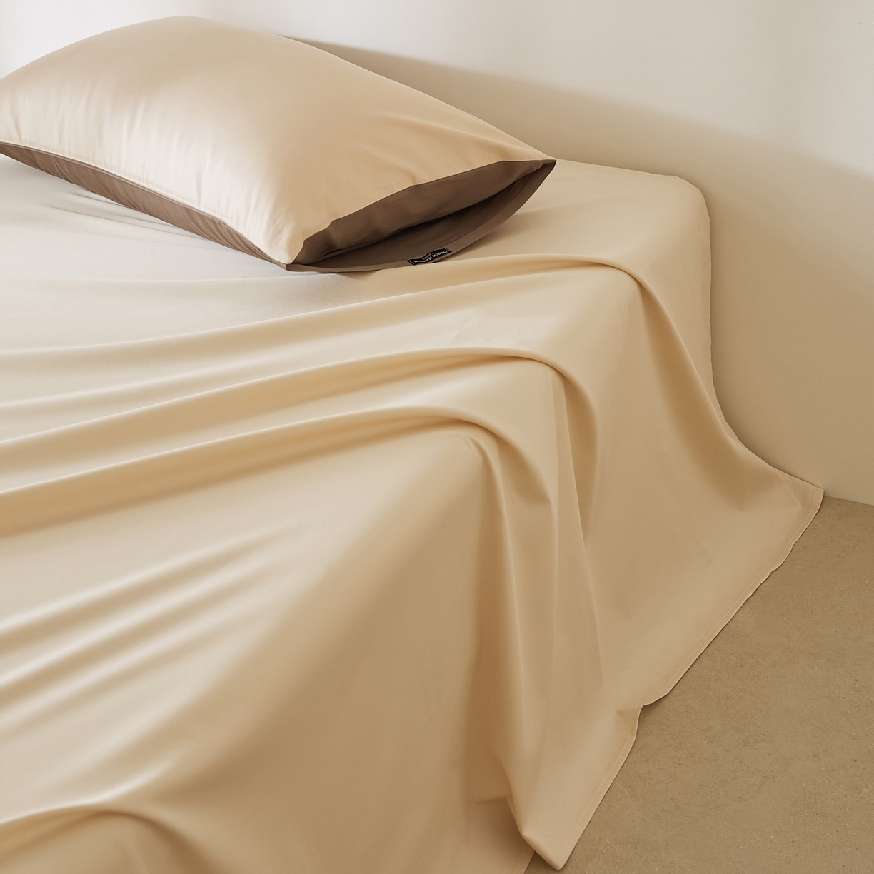 91家纺网 家纺一手货源 找家纺 EH家居 2026新款长绒棉安缦之境单品系列单床单 安缦之境-浅香槟色