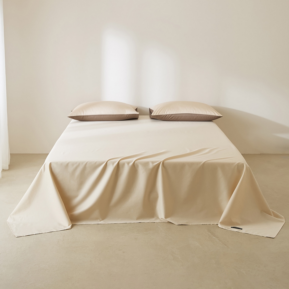 91家纺网 家纺一手货源 找家纺 EH家居 2026新款长绒棉安缦之境单品系列单床单 安缦之境-浅香槟色