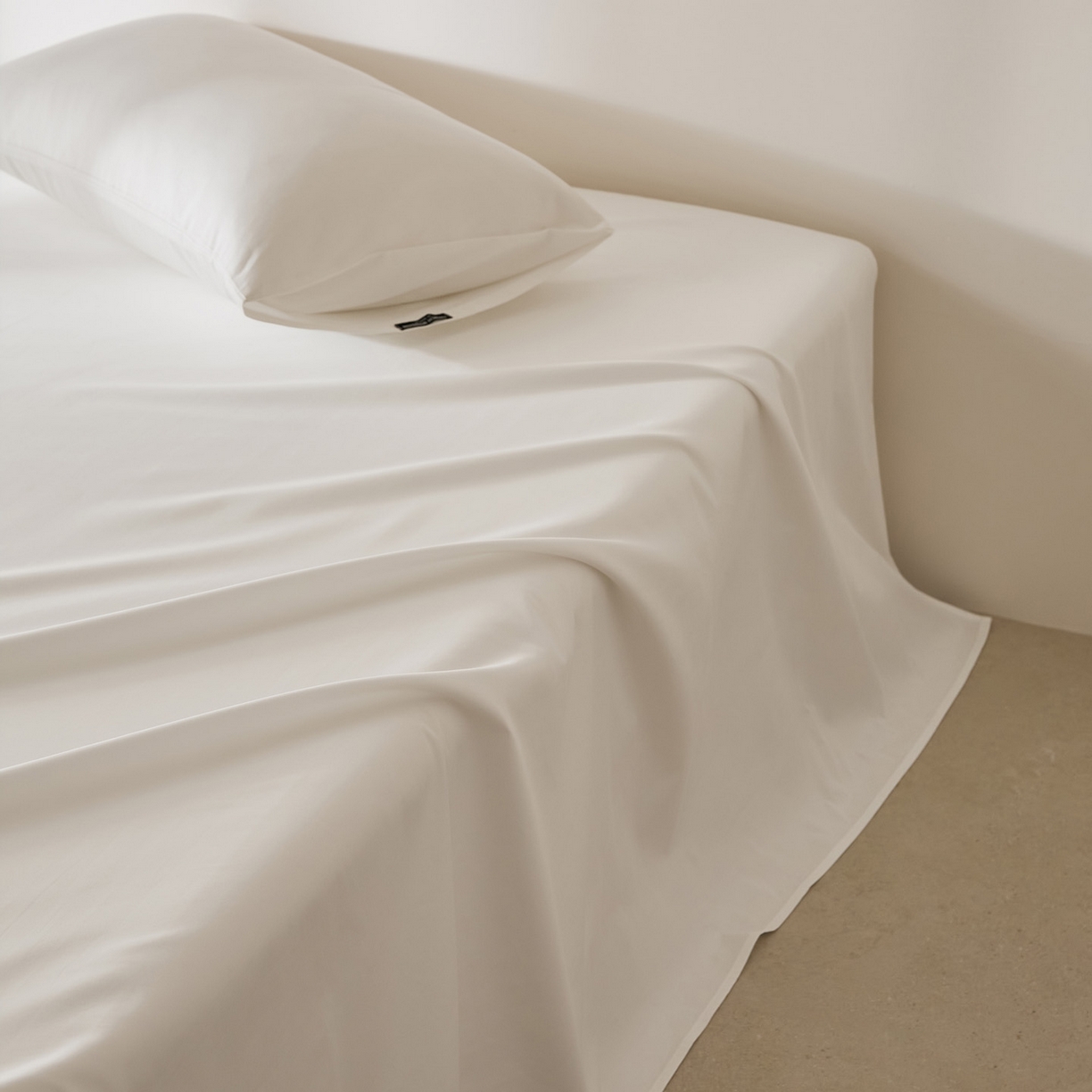 91家纺网 家纺一手货源 找家纺 EH家居 2026新款长绒棉安缦之境单品系列单床单 安缦之境-月影白