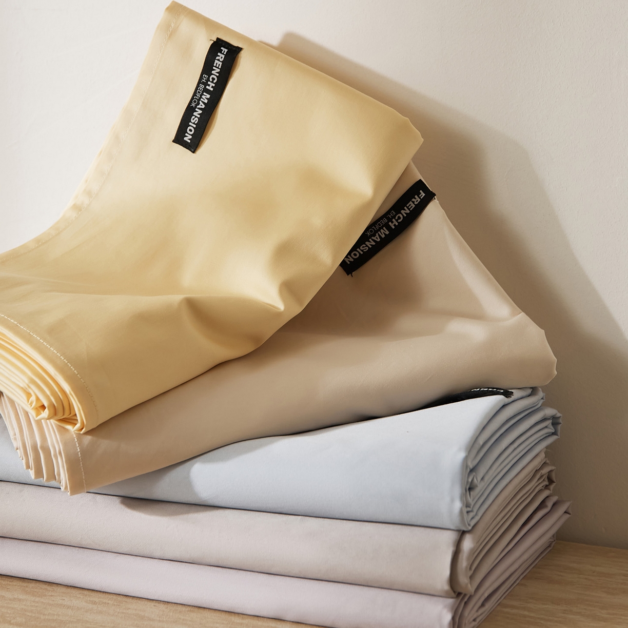 91家纺网 家纺一手货源 找家纺 EH家居 2026新款长绒棉安缦之境单品系列单床单 组合图仅供展示