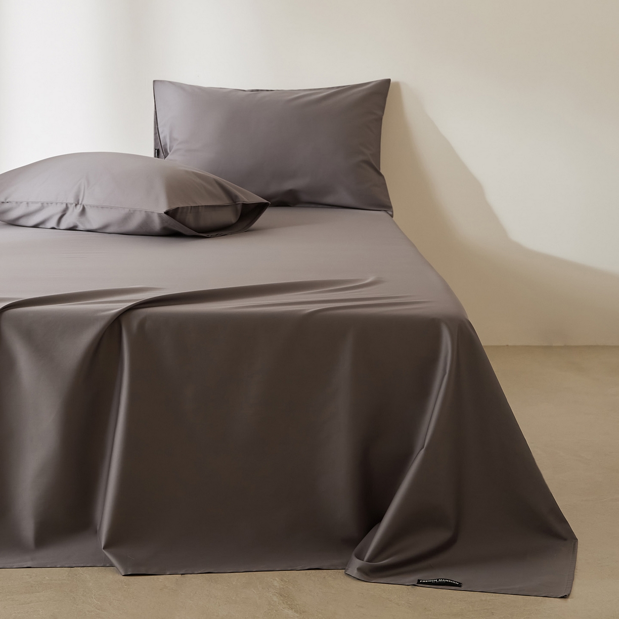 91家纺网 家纺一手货源 找家纺 EH家居 2026新款长绒棉安缦之境单品系列单床单 安缦之境-冰岛灰