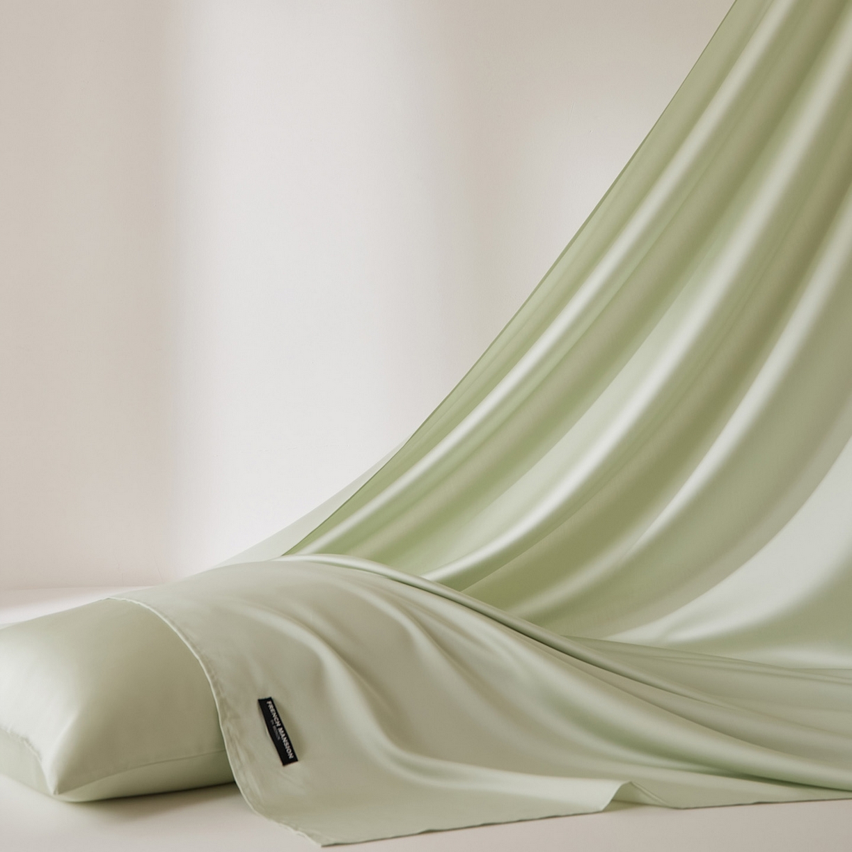 91家纺网 家纺一手货源 找家纺 EH家居 2026新款长绒棉安缦之境单品系列单床单 安缦之境-烟雨青