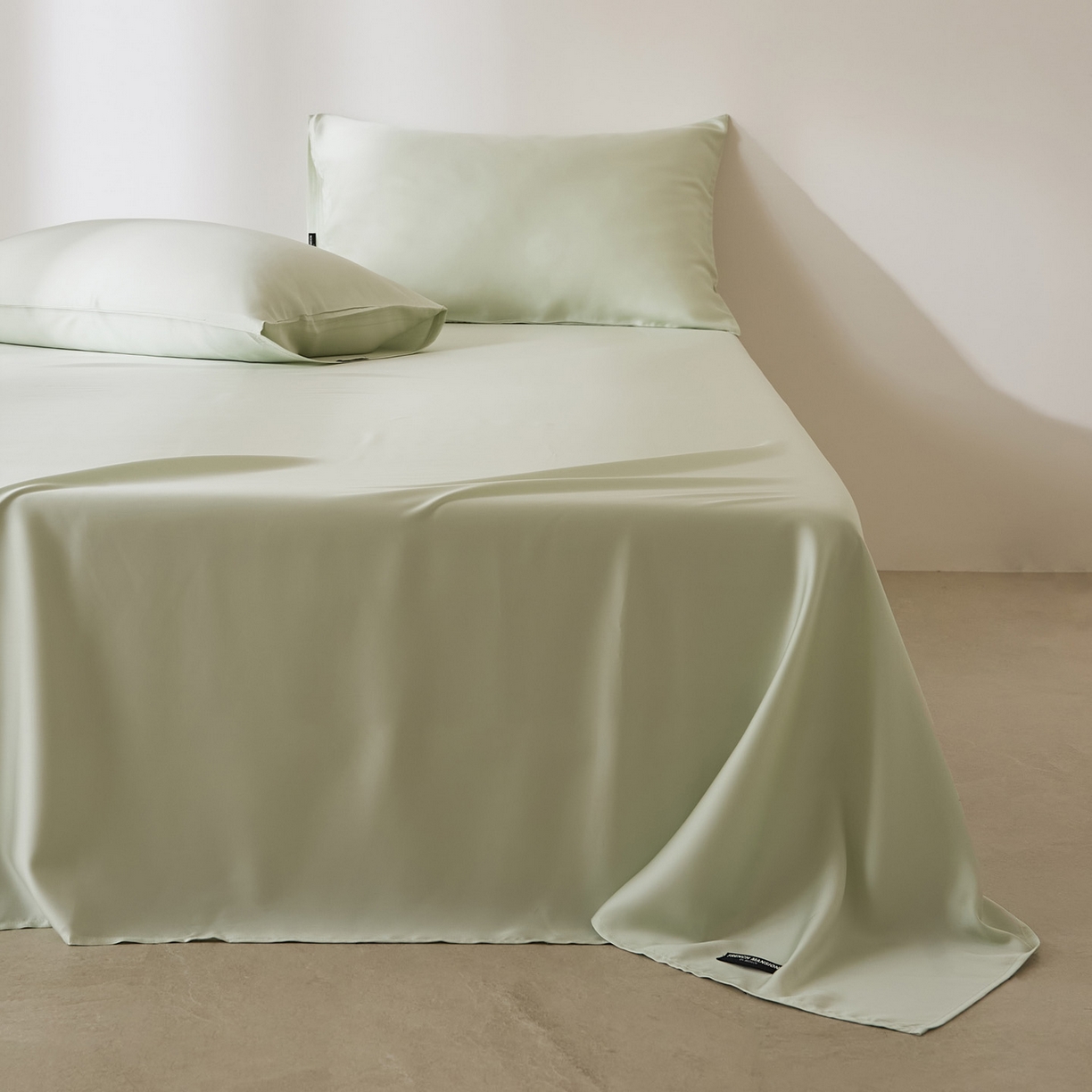 91家纺网 家纺一手货源 找家纺 EH家居 2026新款长绒棉安缦之境单品系列单床单 安缦之境-烟雨青