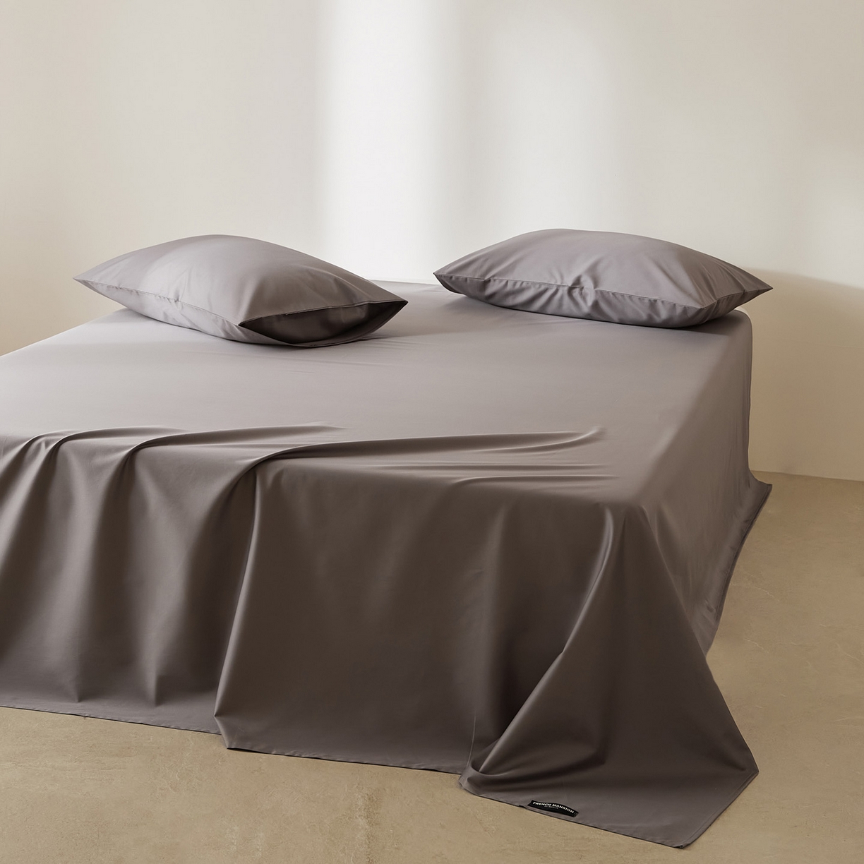 91家纺网 家纺一手货源 找家纺 EH家居 2026新款长绒棉安缦之境单品系列单床单 安缦之境-冰岛灰