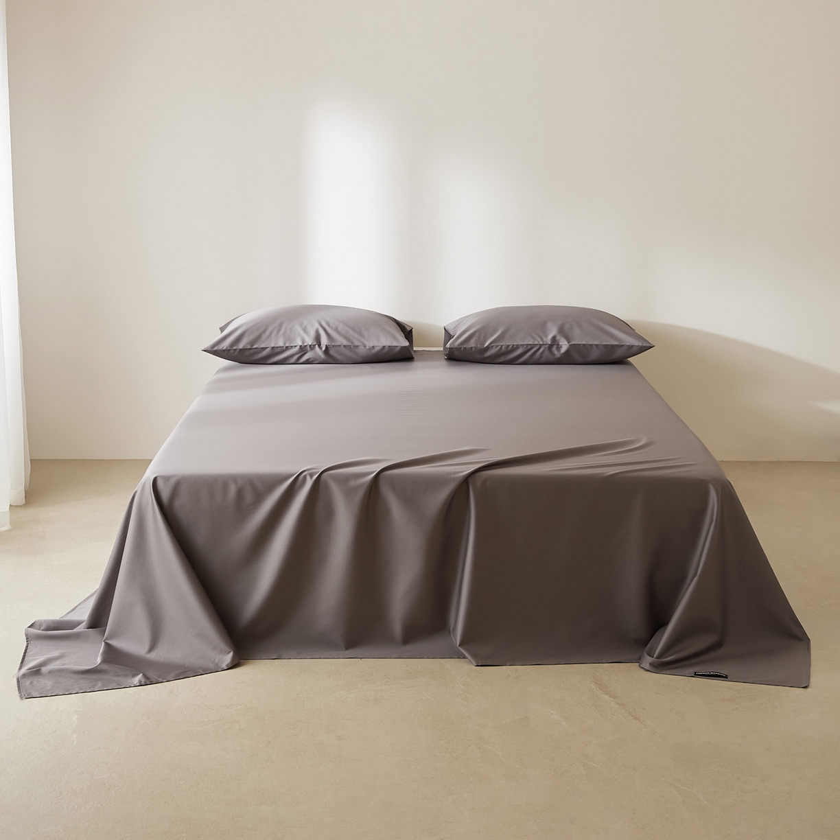 91家纺网 家纺一手货源 找家纺 EH家居 2026新款长绒棉安缦之境单品系列单床单 安缦之境-冰岛灰