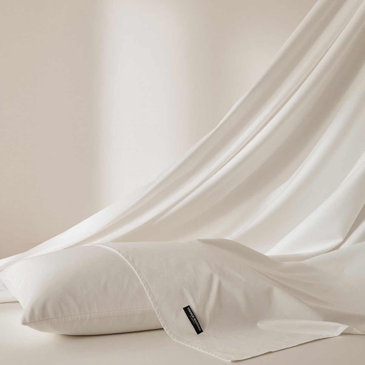 91家纺网 家纺一手货源 找家纺 EH家居 2026新款长绒棉安缦之境单品系列单床单 安缦之境-月影白