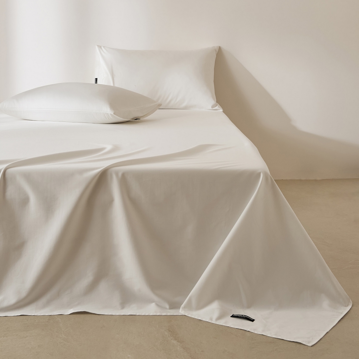 91家纺网 家纺一手货源 找家纺 EH家居 2026新款长绒棉安缦之境单品系列单床单 安缦之境-月影白