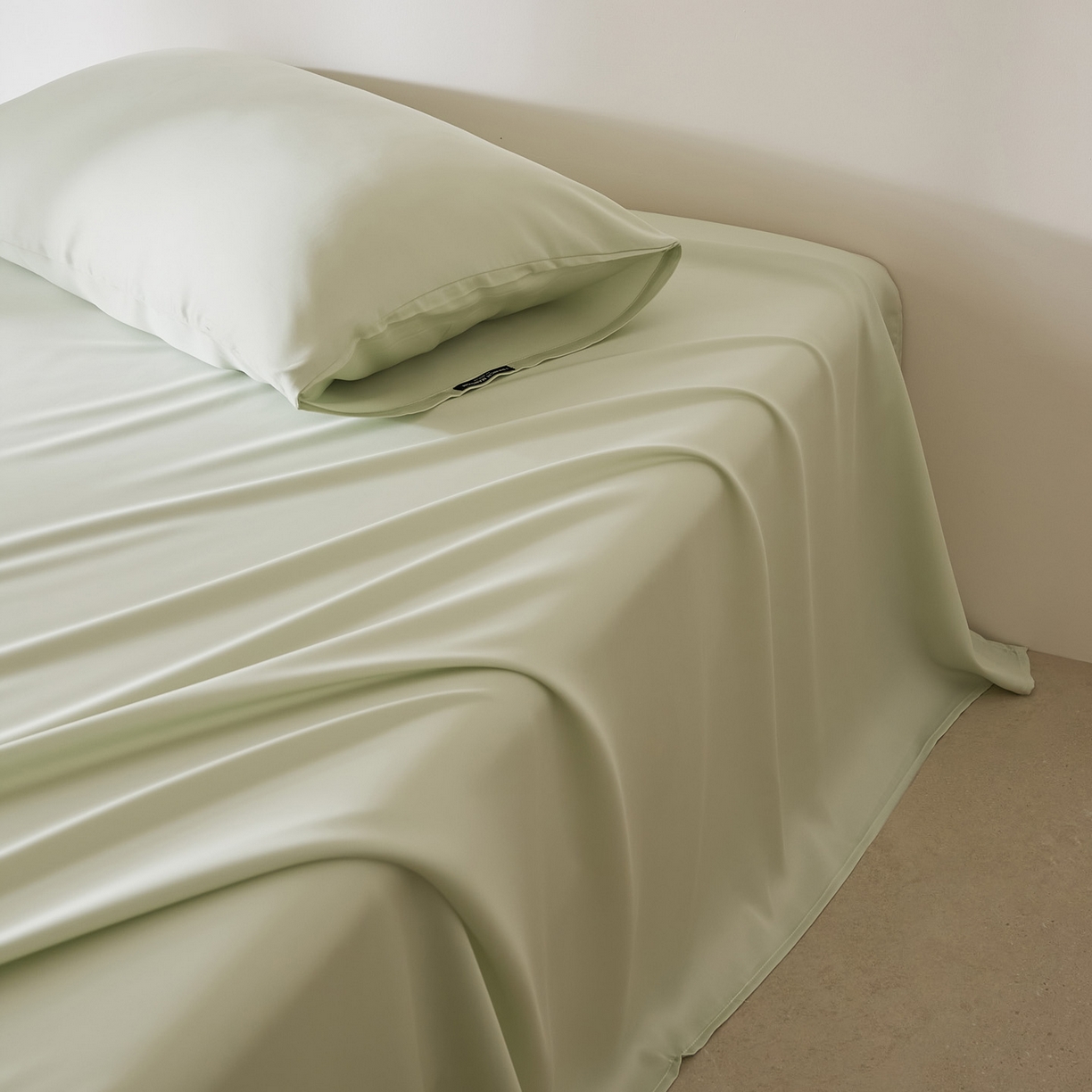 91家纺网 家纺一手货源 找家纺 EH家居 2026新款长绒棉安缦之境单品系列单床单 安缦之境-烟雨青