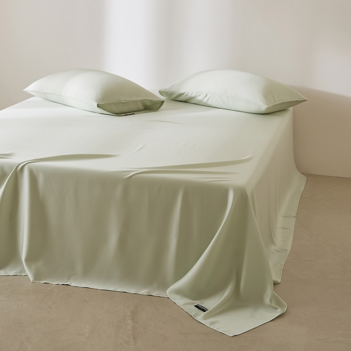 91家纺网 家纺一手货源 找家纺 EH家居 2026新款长绒棉安缦之境单品系列单床单 安缦之境-烟雨青