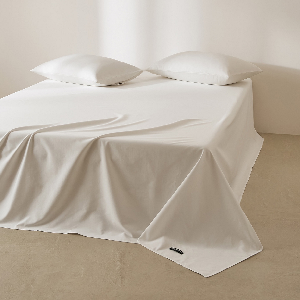 91家纺网 家纺一手货源 找家纺 EH家居 2026新款长绒棉安缦之境单品系列单床单 安缦之境-月影白