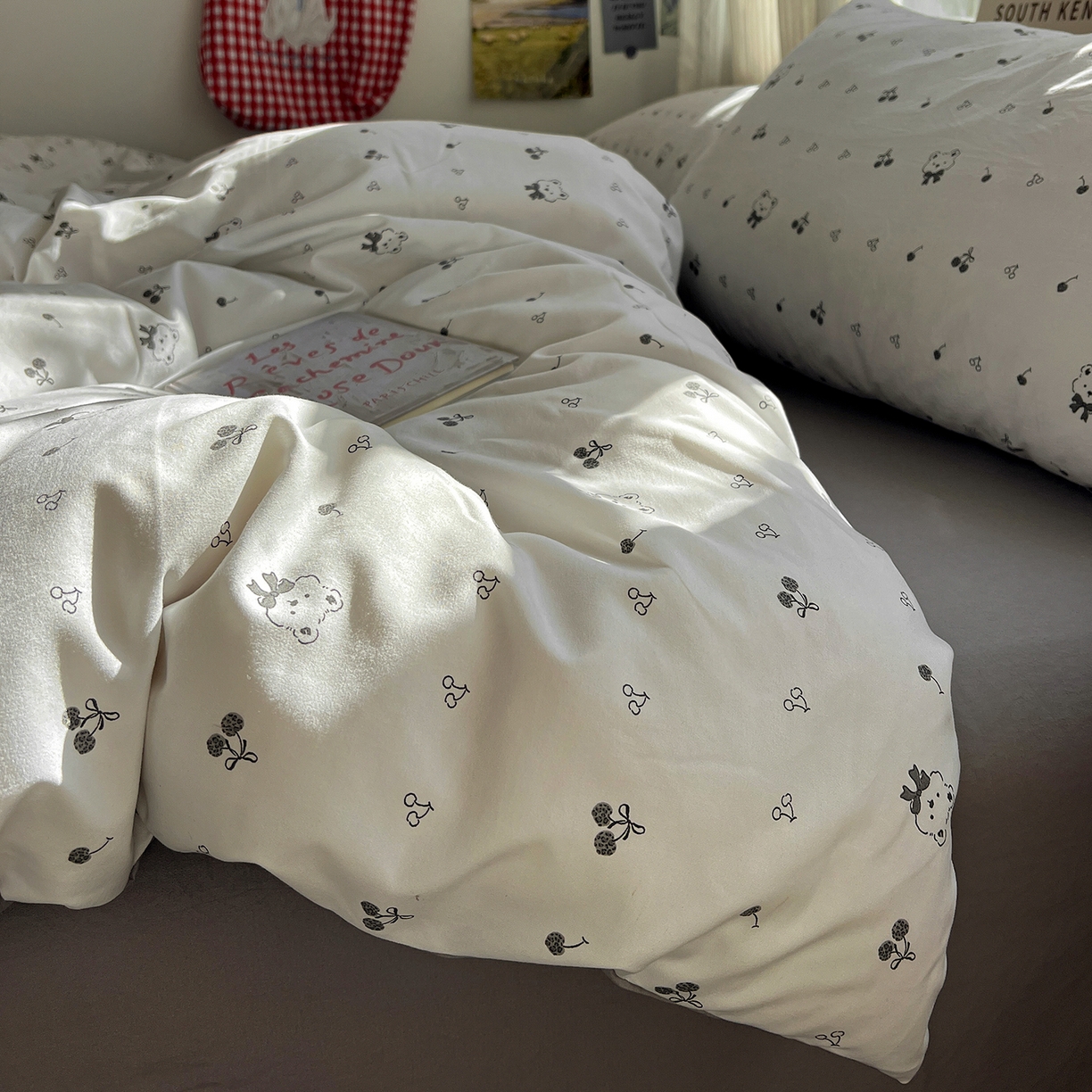 91家纺网 家纺一手货源 找家纺 （总）水墨江南 2026新款加厚仿棉古法水洗棉小布袋款印花四件套