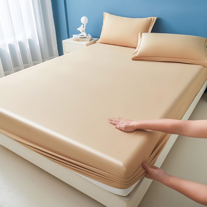 名优家纺 2026新款纯色高密全棉纯棉床笠单床笠床笠单件 卡其棕