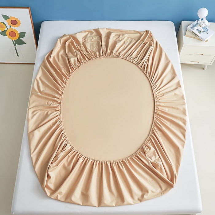 91家纺网 家纺一手货源 找家纺 名优家纺 2026新款纯色高密全棉纯棉床笠单床笠床笠单件 卡其棕