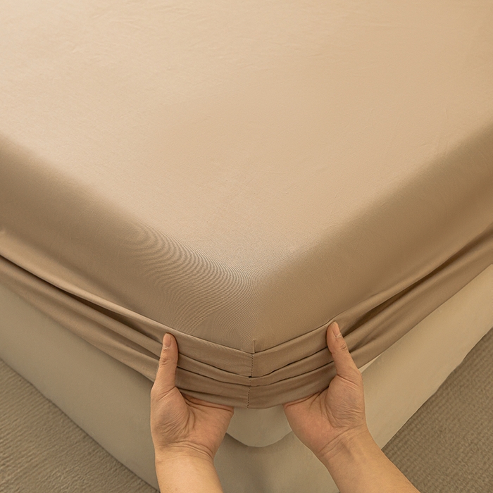 91家纺网 家纺一手货源 找家纺 名优家纺 2026新款纯色高密全棉纯棉床笠单床笠床笠单件 可可棕