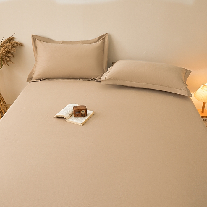 91家纺网 家纺一手货源 找家纺 名优家纺 2026新款纯色高密全棉纯棉床笠单床笠床笠单件 可可棕