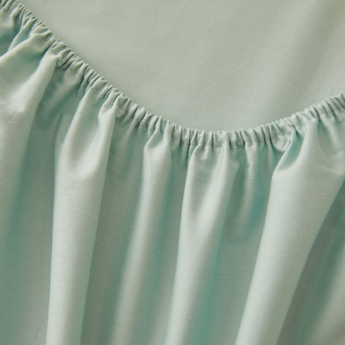 91家纺网 家纺一手货源 找家纺 名优家纺 2026新款纯色高密全棉纯棉床笠单床笠床笠单件 莫奈绿