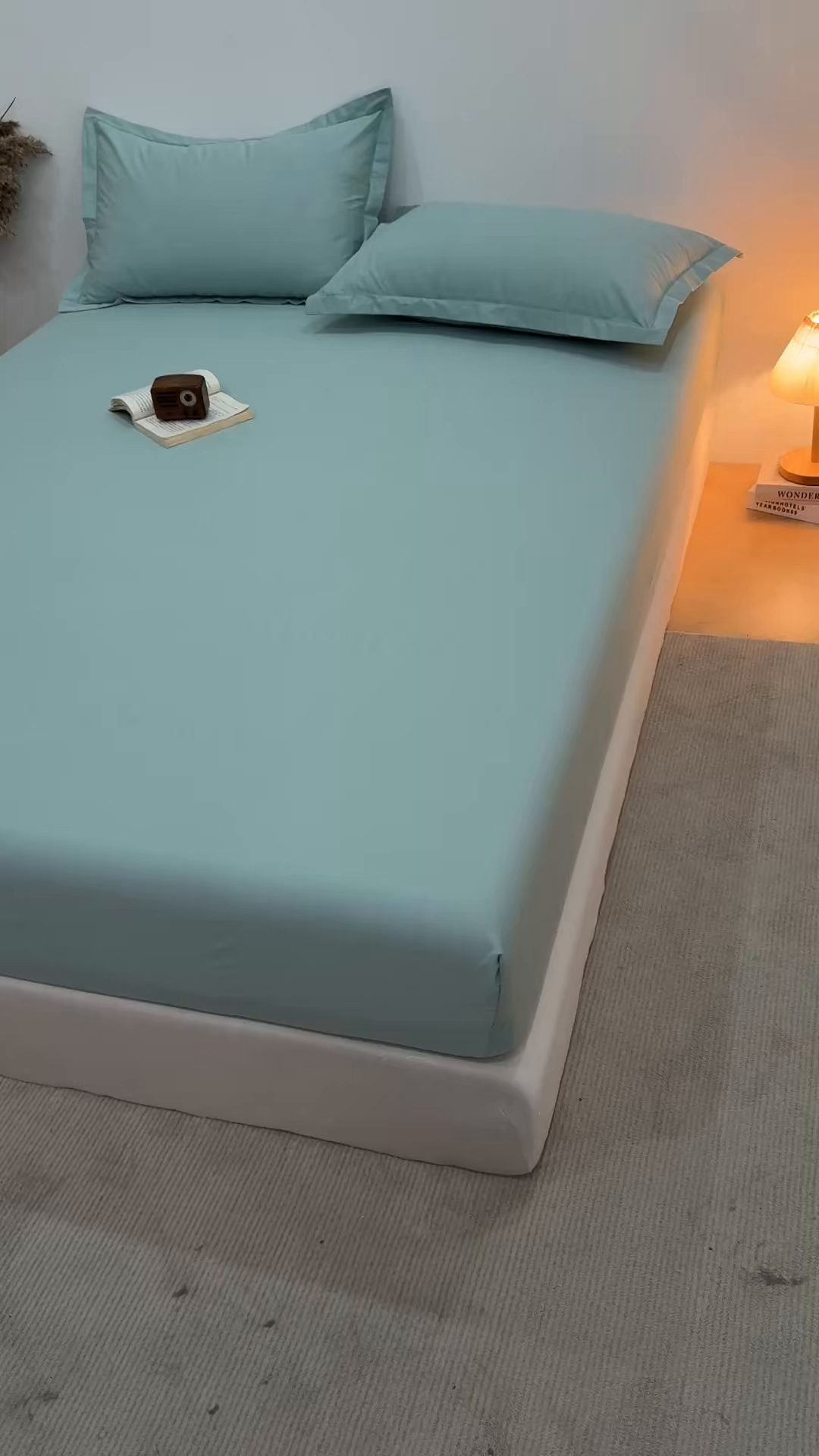 91家纺网 家纺一手货源 找家纺 名优家纺 2026新款纯色高密全棉纯棉床笠单床笠床笠单件 莫奈绿