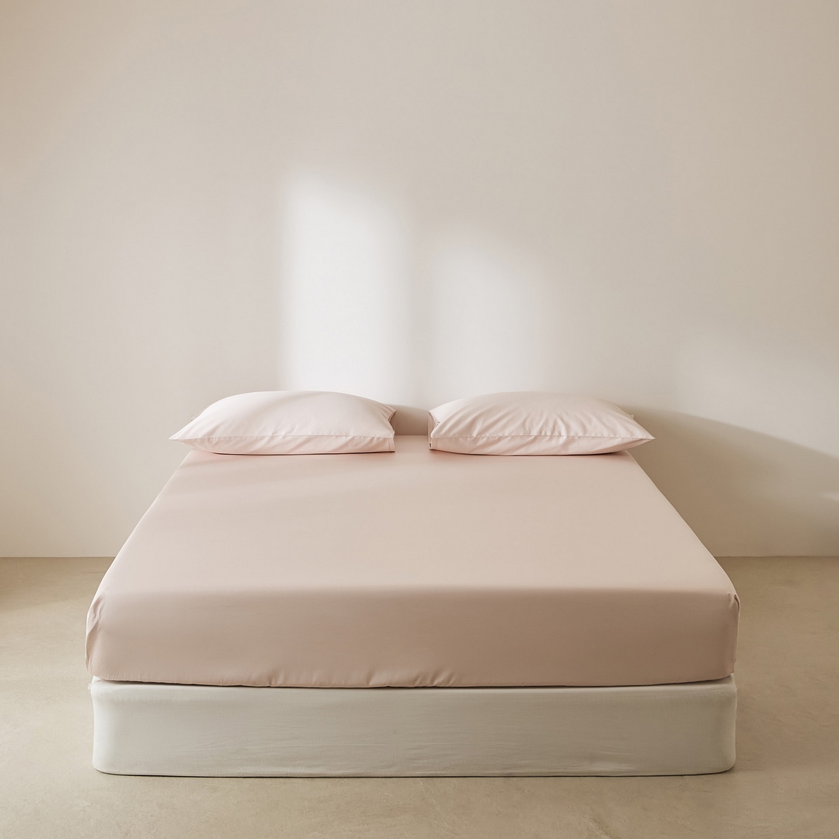 91家纺网 家纺一手货源 找家纺 EH家居 2026新款长绒棉安缦之境单品系列单床笠 安缦之境-贝壳粉