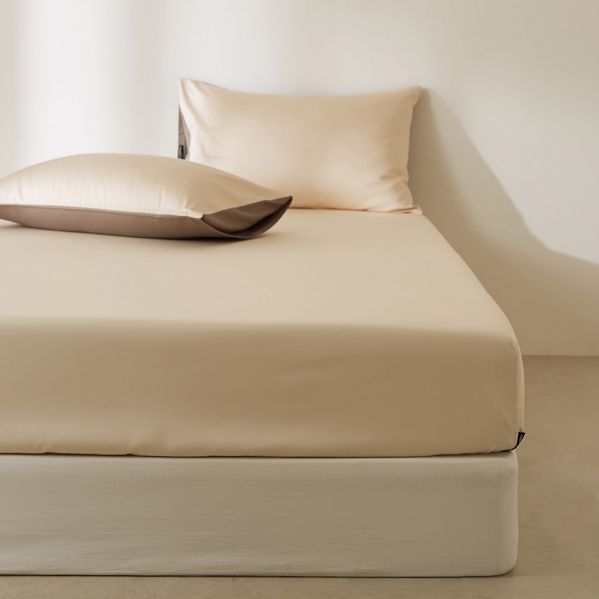 91家纺网 家纺一手货源 找家纺 EH家居 2026新款长绒棉安缦之境单品系列单床笠 安缦之境-浅香槟色