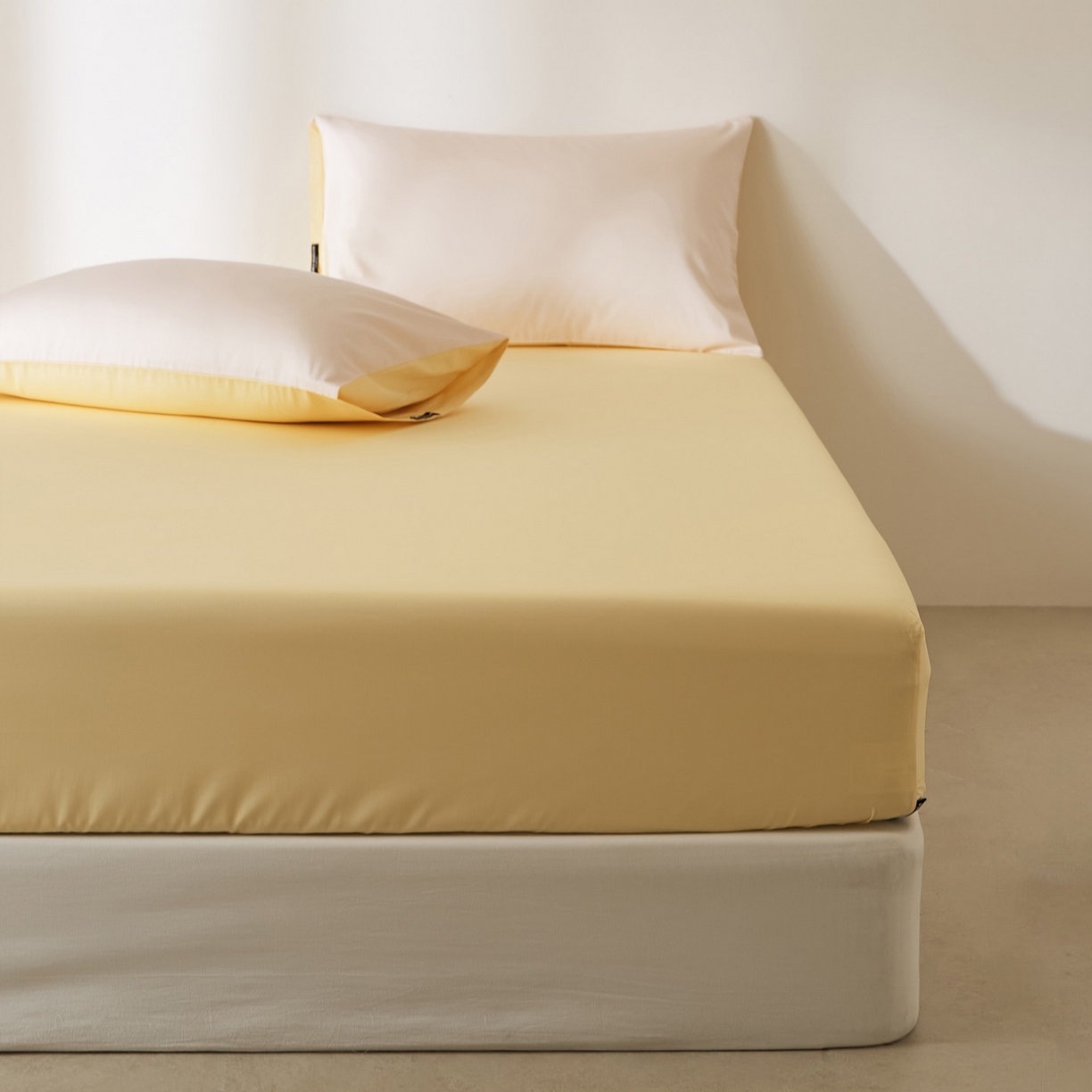 91家纺网 家纺一手货源 找家纺 EH家居 2026新款长绒棉安缦之境单品系列单床笠 安缦之境-奶盖黄