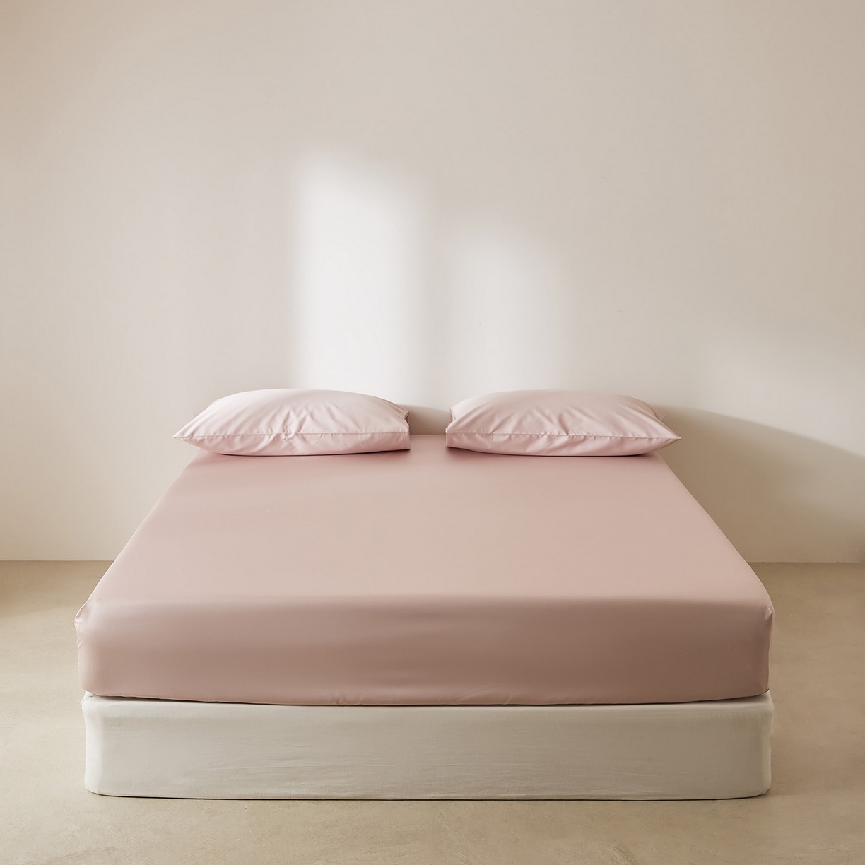 EH家居 2026新款长绒棉安缦之境单品系列单床笠 安缦之境-灰裸粉