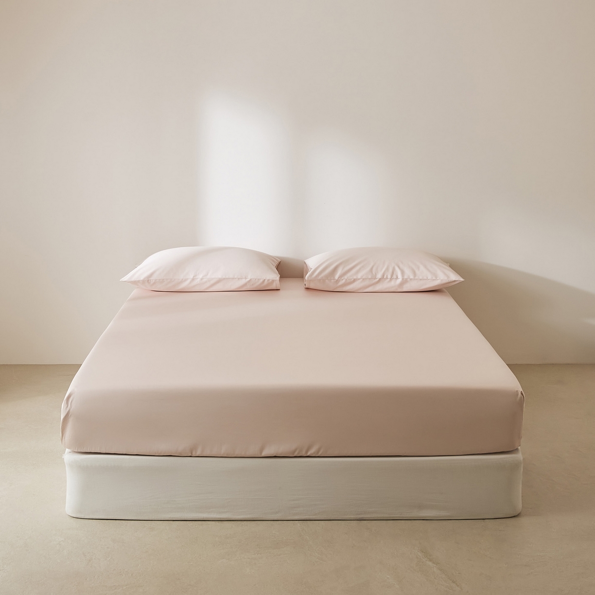 91家纺网 家纺一手货源 找家纺 EH家居 2026新款长绒棉安缦之境单品系列单床笠 安缦之境-贝壳粉