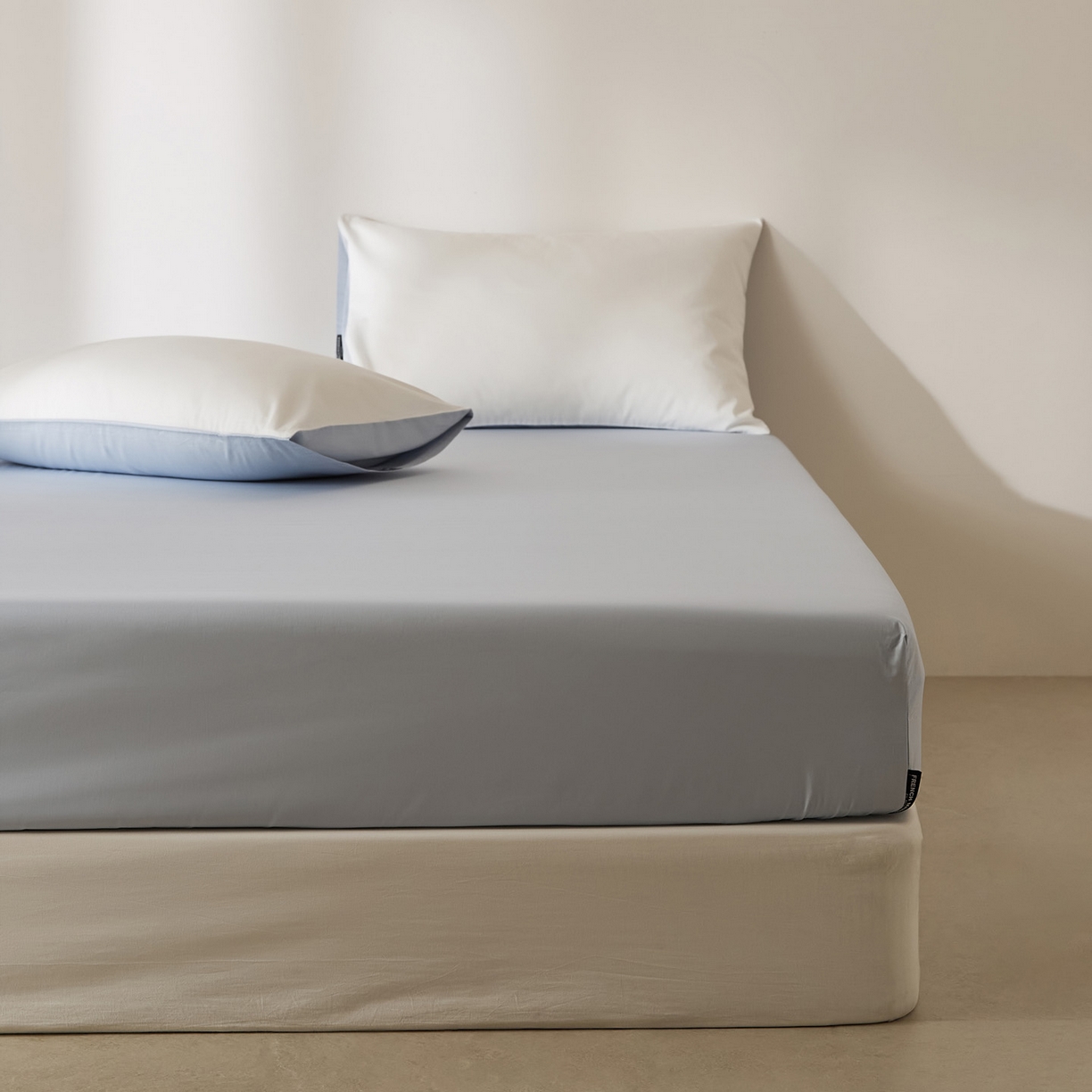 91家纺网 家纺一手货源 找家纺 EH家居 2026新款长绒棉安缦之境单品系列单床笠 安缦之境-夏至蓝