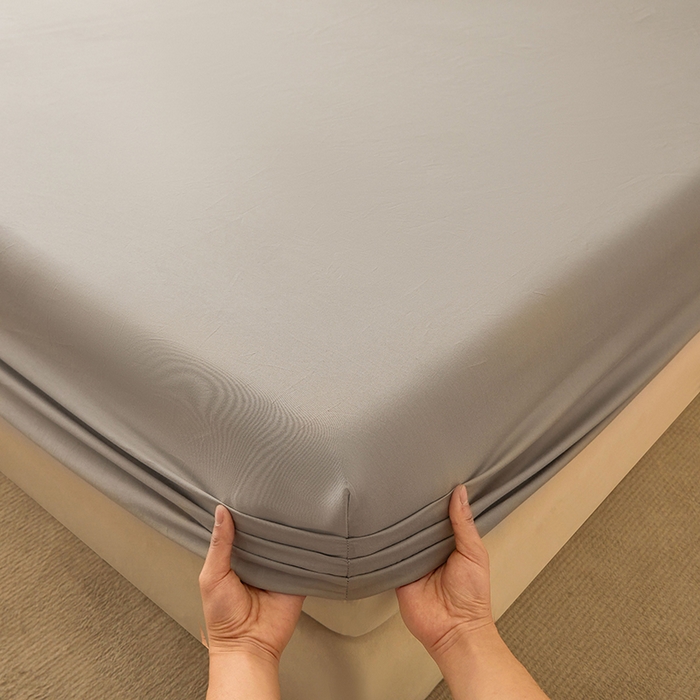 91家纺网 家纺一手货源 找家纺 名优家纺 2026新款纯色高密全棉纯棉床笠单床笠床笠单件 浅灰